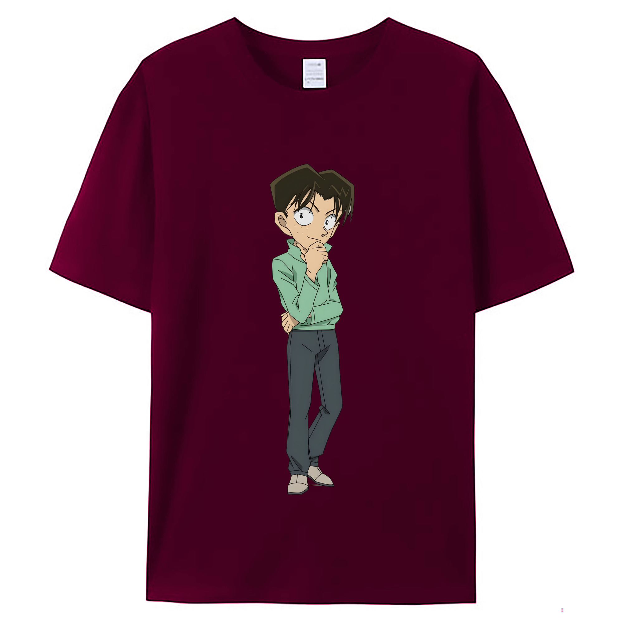 （画像用） 名探偵コナン 円谷 光彦 つぶらや みつひこ Detective Conan Mitch Tennyson レディースカジュアルプリントTシャツ（綿100％）